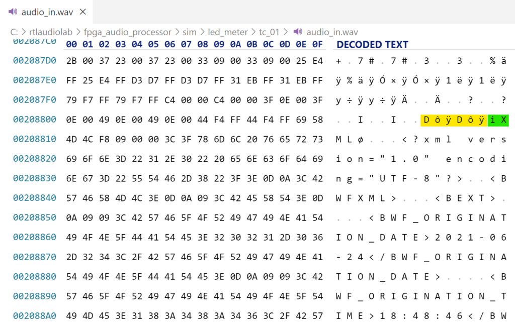 Metadata at the End of the WAVE File